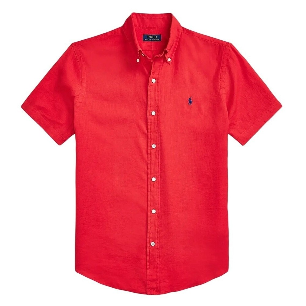 Polo Ralph Lauren Shirt Men XXL Red Coral Classic Fit RL Untucked Button Down NW